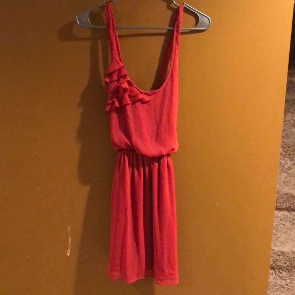 Orange short dress